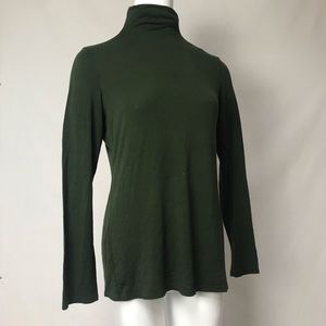 vintage Floria dark green turtleneck long sleeve